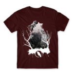 Bloodhound silhouette Burgundy Men's Tee