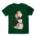BNHA – Kacchan Bottle Green Men's T-shirt for Anime, My Hero Academia