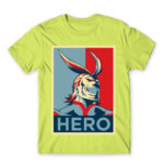 Boku no Hero Academia – All Might Apple Green Men's Tee for Anime, My Hero Academia