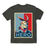 Boku no Hero Academia – All Might Dark Grey Men's Tee for Anime, My Hero Academia