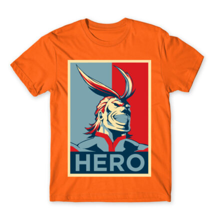 Boku no Hero Academia – All Might Orange Men's Tee for Anime, My Hero Academia