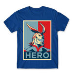 Boku no Hero Academia – All Might Royal Blue Men's Tee for Anime, My Hero Academia