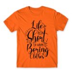 Boring Clothes Orange Men's Tee for Funny, Shopping