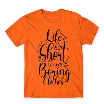 Boring Clothes Orange Men's Tee for Funny, Shopping