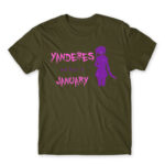 Born Yandere January Army Men's T-shirt for Anime, Dere