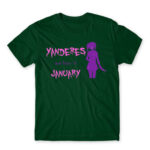 Born Yandere January Bottle Green Men's T-shirt for Anime, Dere