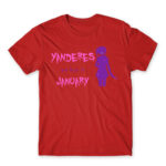 Born Yandere January Red Men's Tee for Anime, Dere