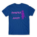 Born Yandere January Royal Blue Men's Tee for Anime, Dere