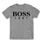 BOSS lady Grey Melange Men's T-shirt for Brand Parody, Funny