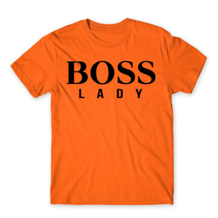 BOSS lady Orange Men's T-shirt for Brand Parody, Funny