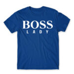 BOSS lady Royal Blue Men's T-shirt for Brand Parody, Funny