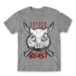 Breath of the beast Grey Melange Men's Tee for Anime, Kimetsu No Yaiba