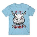 Breath of the beast Sky Blue Men's T-shirt for Anime, Kimetsu No Yaiba