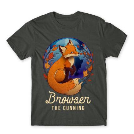 Browser, the Cunning Dark Grey Men's T-shirt for Brand Parody, Funny