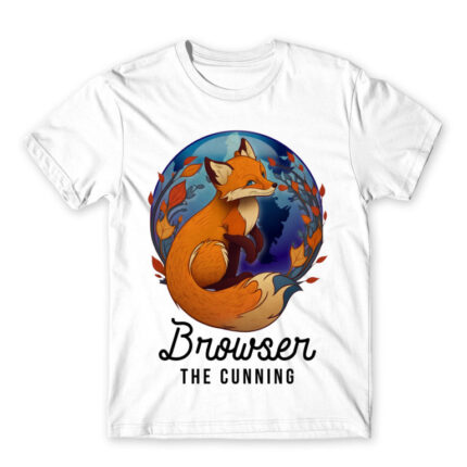 Browser, the Cunning White Men's T-shirt for Brand Parody, Funny