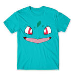 Bulbasaur face Atoll Blue Men's T-shirt for Anime, Pokemon