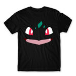 Bulbasaur face Black Men's Tee for Anime, Pokemon
