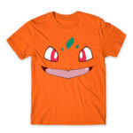Bulbasaur face Orange Men's Tee for Anime, Pokemon