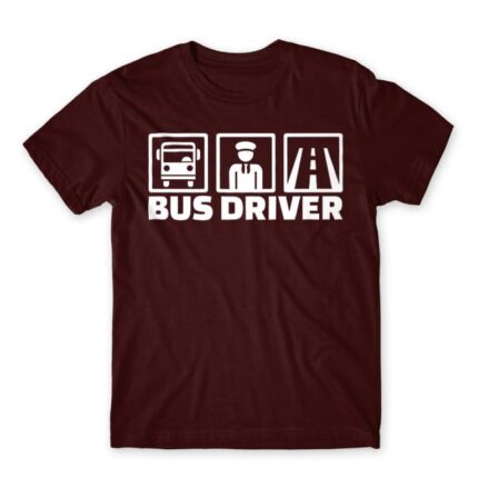 Bus Driver Burgundy Men's T-shirt for Bus Driver, Work