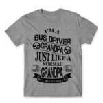 Bus driver Grandpa Grey Melange Men's T-shirt for Bus Driver, Work