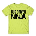 Bus Driver Ninja Apple Green Men's Tee for Bus Driver, Work