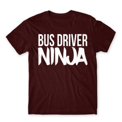 Bus Driver Ninja Burgundy Men's Tee for Bus Driver, Work
