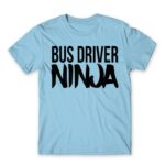 Bus Driver Ninja Sky Blue Men's T-shirt for Bus Driver, Work
