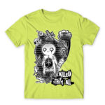 Butterflies Apple Green Men's Tee for Anime, Original Art