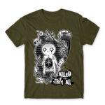 Butterflies Army Men's Tee for Anime, Original Art