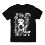 Butterflies Black Men's Tee for Anime, Original Art