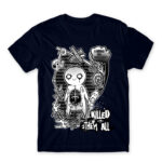 Butterflies Navy Men's T-shirt for Anime, Original Art