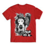 Butterflies Red Men's T-shirt for Anime, Original Art