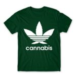 Cannabis Bottle Green Men's T-shirt for Brand Parody, Funny