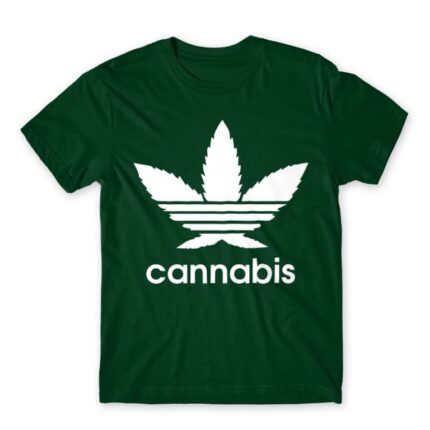 Cannabis Bottle Green Men's T-shirt for Brand Parody, Funny