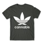 Cannabis Dark Grey Men's Tee for Brand Parody, Funny