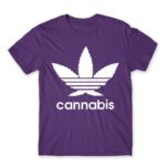 Cannabis Dark Purple Men's Tee for Brand Parody, Funny