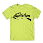Capitalism Apple Green Men's Tee for Brand Parody, Funny