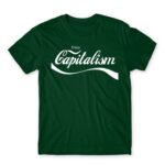 Capitalism Bottle Green Men's T-shirt for Brand Parody, Funny