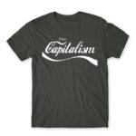 Capitalism Dark Grey Men's Tee for Brand Parody, Funny