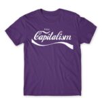 Capitalism Dark Purple Men's Tee for Brand Parody, Funny