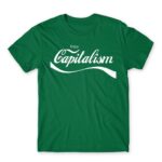 Capitalism Kelly Green Men's T-shirt for Brand Parody, Funny