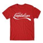 Capitalism Red Men's Tee for Brand Parody, Funny