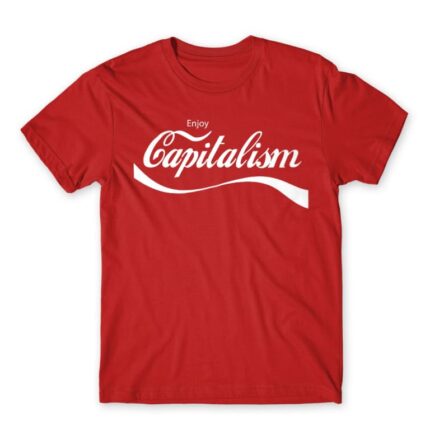 Capitalism Red Men's Tee for Brand Parody, Funny