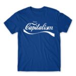 Capitalism Royal Blue Men's Tee for Brand Parody, Funny