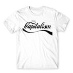 Capitalism White Men's Tee for Brand Parody, Funny