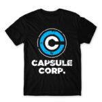 Capsule Corp Black Men's Tee for Anime, Dragon Ball