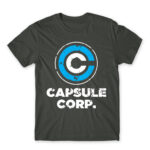 Capsule Corp Dark Grey Men's T-shirt for Anime, Dragon Ball