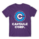Capsule Corp Dark Purple Men's Tee for Anime, Dragon Ball
