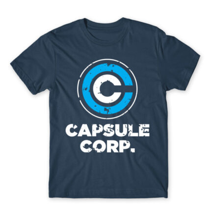 Capsule Corp Denim Men's T-shirt for Anime, Dragon Ball