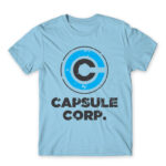 Capsule Corp Sky Blue Men's Tee for Anime, Dragon Ball